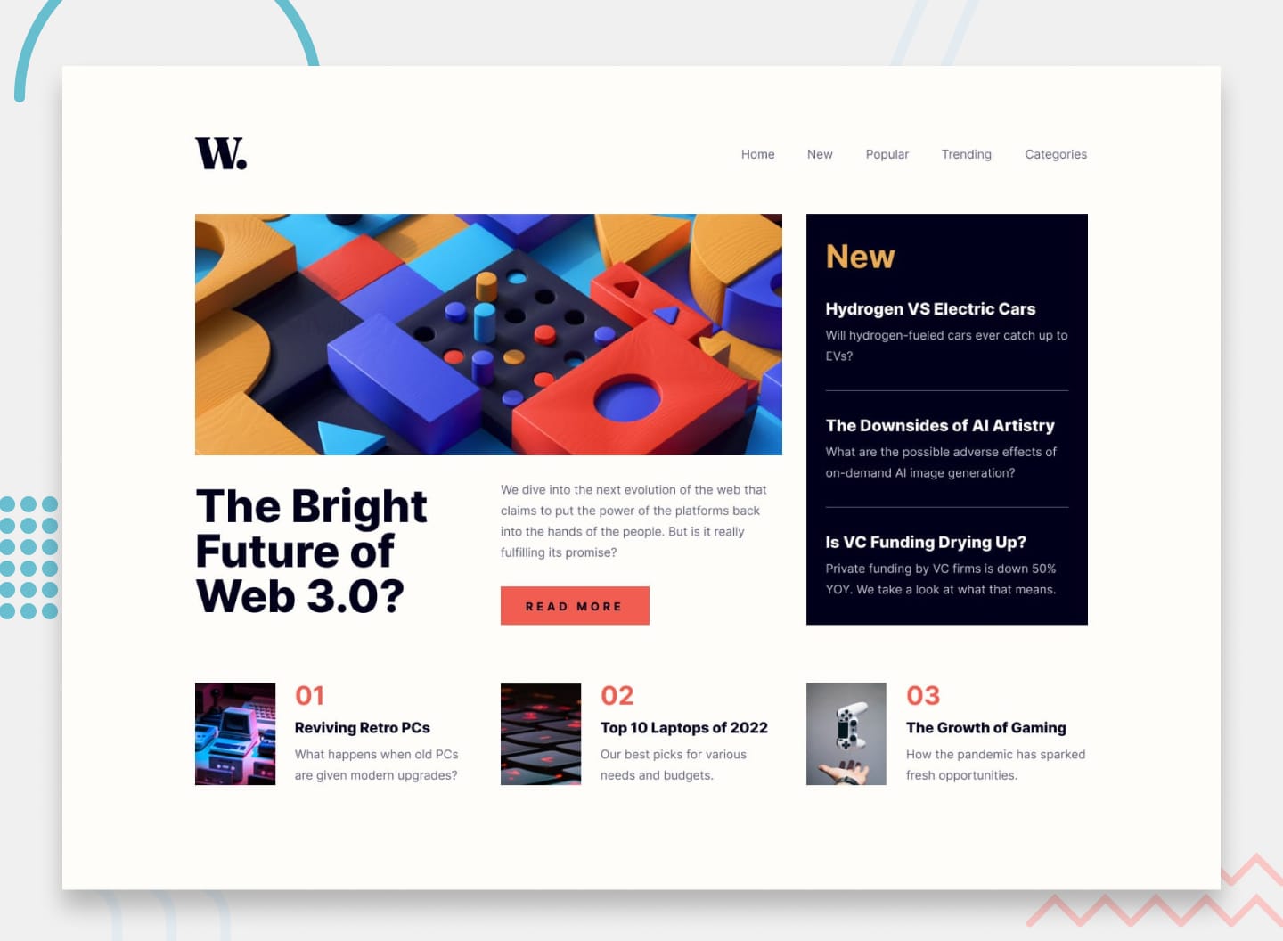 News HomePage project preview